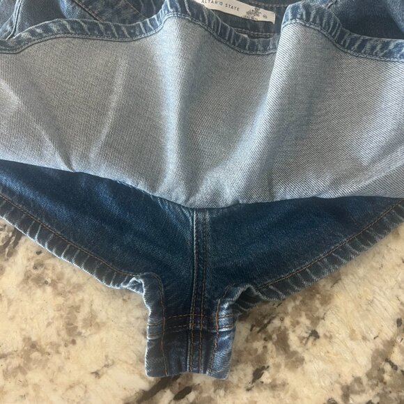 Altered State Ruffle hem Denim Mini Skort | Size Small | Flirty Cute - Picture 6 of 8